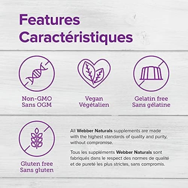 Webber Naturals Vitamin B12 Cyanocobalamin 1,000 mcg, 60 Gummies, Supports - Image 3