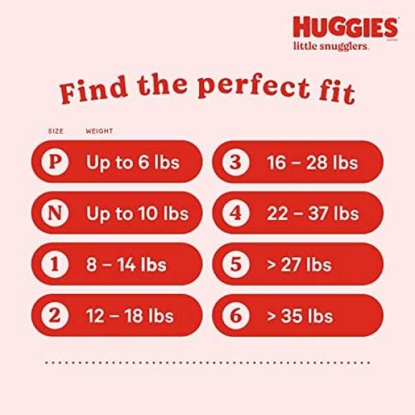 Huggies Size 1 Diapers, Little Snugglers Newborn Diapers, Size 1 (8-14 lbs), 32 - Image 2