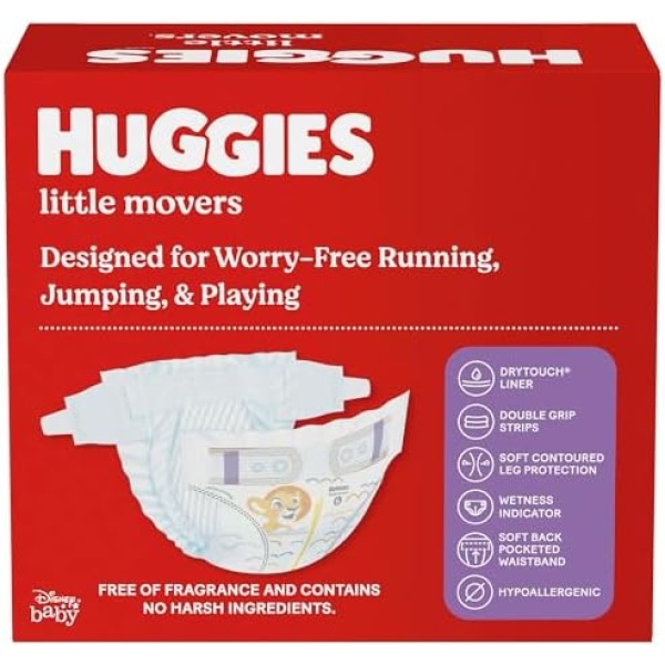 Huggies Size 5 Diapers, Little Movers Baby Diapers, Size 5 (27+ lbs), 120 Count - Image 12