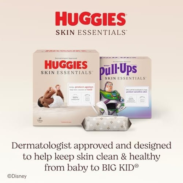 Huggies Size 1 Diapers, Skin Essentials Baby Diapers, Size 1 (8-14 lbs), 198 - Image 13