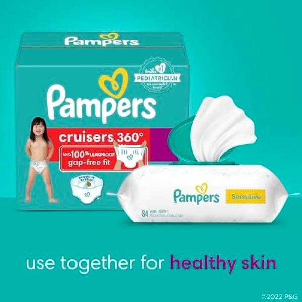 Pampers Cruisers 360 Diapers - Size 4, One Month Supply (144 Count), Pull-On - Image 9