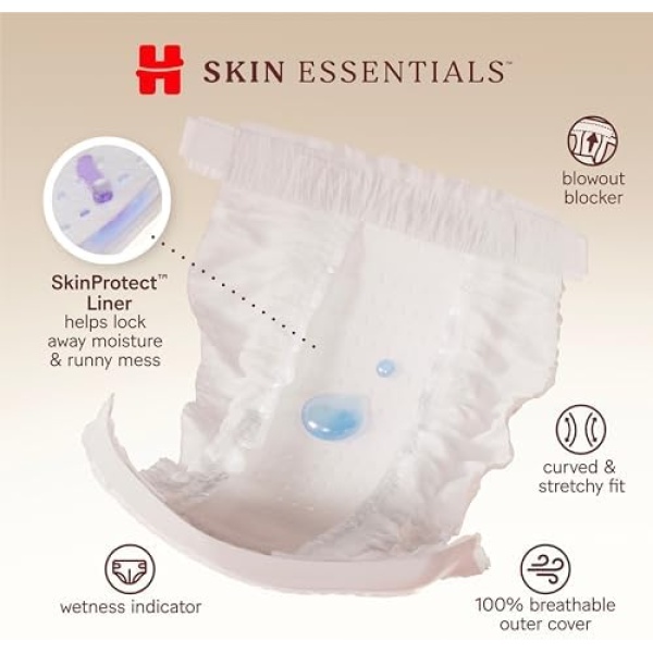 Huggies Size Newborn Diapers, Skin Essentials Baby Diapers, Size Newborn (6-9 - Image 11
