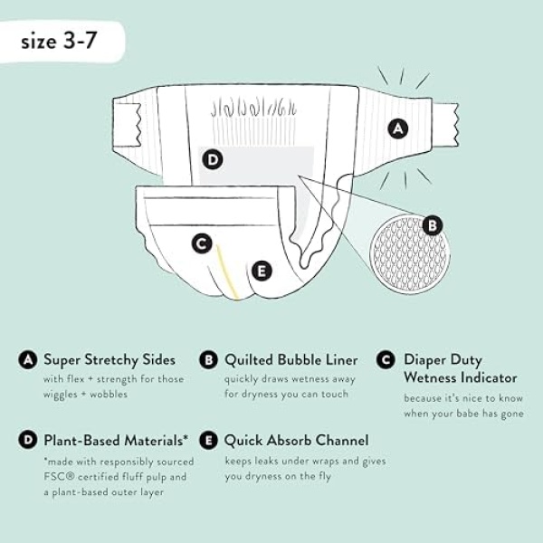 The Honest Company Clean Conscious Diapers | Plant-Based, Sustainable | Space - Image 4