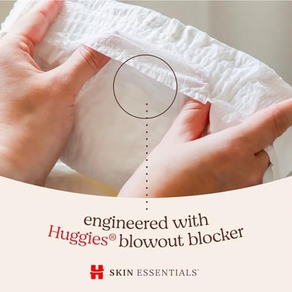 Huggies Size 2 Diapers, Skin Essentials Baby Diapers, Size 2 (12-18 lbs), 180 - Image 8