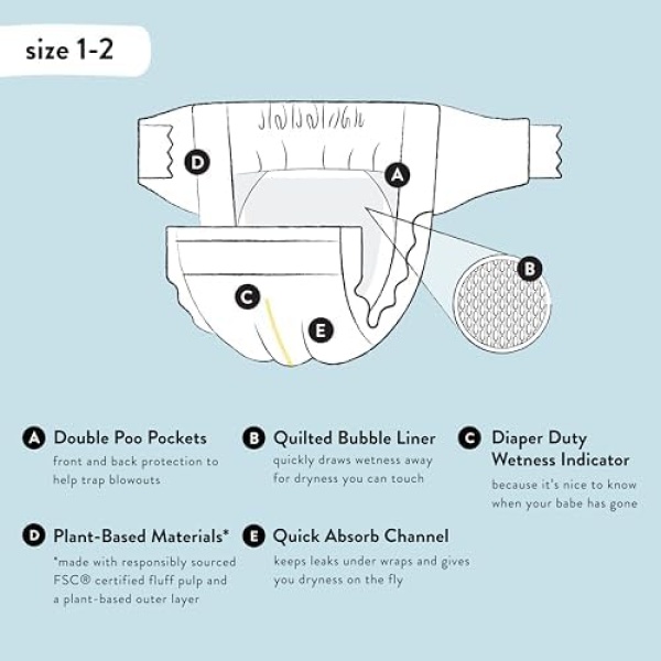 The Honest Company Clean Conscious Diapers | Plant-Based, Sustainable | Dots & - Image 4