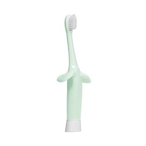 Dr. Brown's Infant-to-Toddler Training Toothbrush Set, Mint Elephant with - Image 9