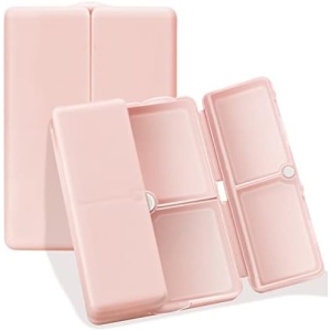 FYY Daily Pill Organizer, 7 Compartments Portable Travel Pill Case