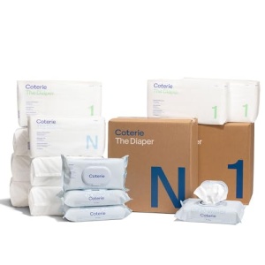 Coterie Baby Diapers + Wipes Baby Kit, Size 1 (198 Count) Size Newborn (93
