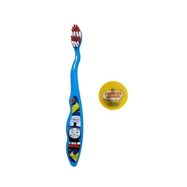Brush Buddies Thomas & Friends Toothbrush with Cap, Blue (Pack of 1) - Image 4