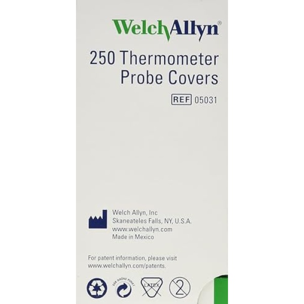 Welch Allyn Oral Disposable Probe Covers for SureTemp Plus 692 & 690, Case of