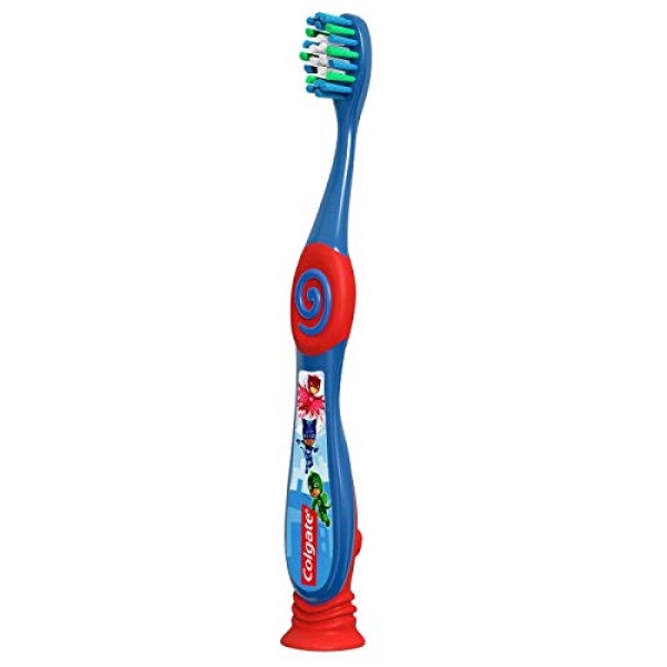 Colgate PJ Masks Toothbrush for Toddlers & Little Children with Suction Cup - Image 3