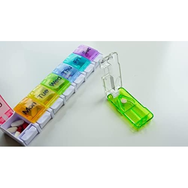 EZY DOSE Pill Cutter and Splitter with Dispenser, Daily Usage, Safely Cut Pills - Image 8