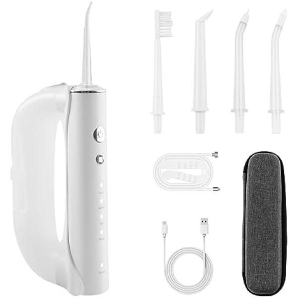 Hotodeal Water Dental Flosser with Electric Toothbrush,Portable Cordless