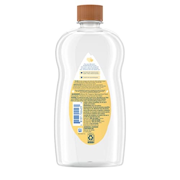 Johnson's Baby Oil, Mineral Oil Enriched with Shea & Cocoa Butter - Image 2