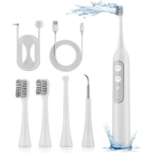 Electric Toothbrush with Water Flosser, Electric Teeth Cleaning Tool Kit with 2