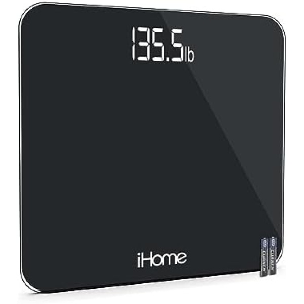 iHome Digital Scale Step-On Bathroom Scale - iHome High Precision Body Weight
