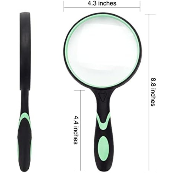 Large Magnifying Glass 10X Handheld Reading Magnifier for Seniors & Kids - Image 2