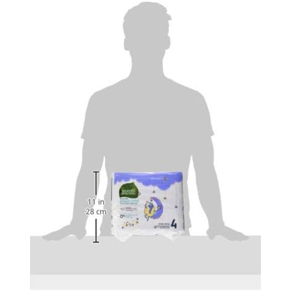 Seventh Generation Baby Overnight Diapers, Free & Clear, Stage 4, 22-32lbs, 24 - Image 10