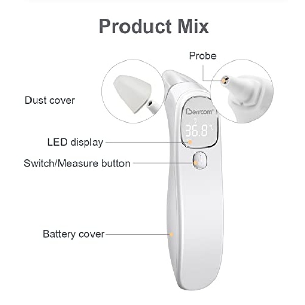 Berrcom Forehead and Ear Thermometer for Adults and Kids, Digital Infrared - Image 9