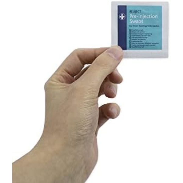 RELIANCE MEDICAL Pre-Injection Swab Wipes - Pack of 100 Individually Wrapped - Image 2