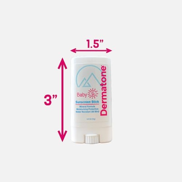 Dermatone Baby Sunscreen Stick SPF50 - Zinc Oxide Mineral Sunscreen for Babies - Image 2