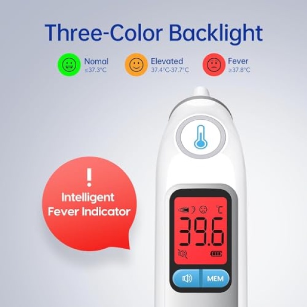Infrared Ear Thermometer, Accuracy Health Care Therometer for Adults and Kids, - Image 3