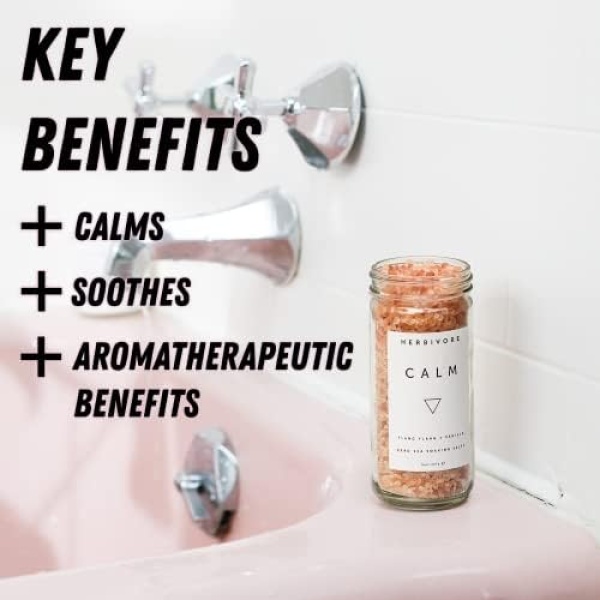 HERBIVORE Calm Soaking Bath Salts – Natural Himalayan Pink Salt - Image 3