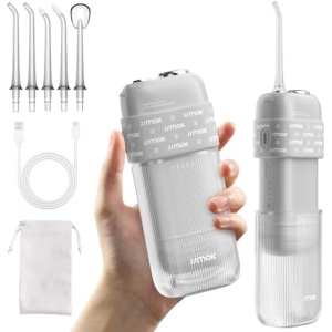JIMOK Portable Water Flosser Mini Cordless Portable Oral Irrigator Water Teeth