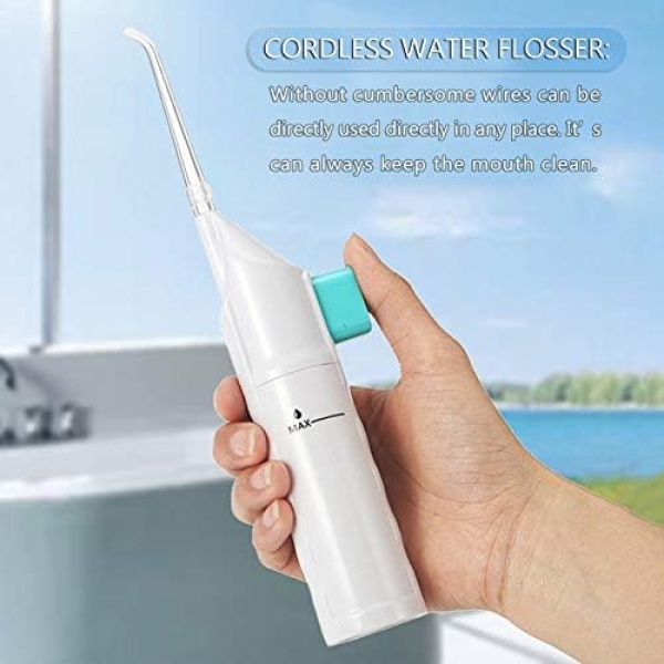 Manual Oral Irrigator Traval Water Pick Water Flosser Teeth Cleaner for Dental - Image 3