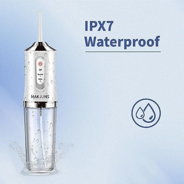 Water-Flosser-Cordless-Teeth-Cleaner MAKJUNS Water Dental Flosser with 3 Modes 4 - Image 2