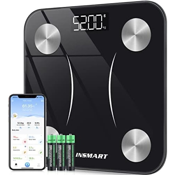 Bluetooth Body Fat Scales, INSMART Smart Digital Bathroom Weight