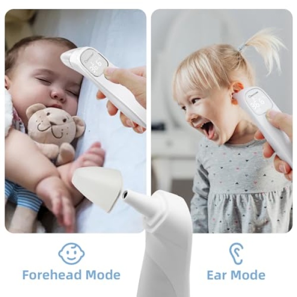 Berrcom Forehead and Ear Thermometer for Adults and Kids, Digital Infrared - Image 4