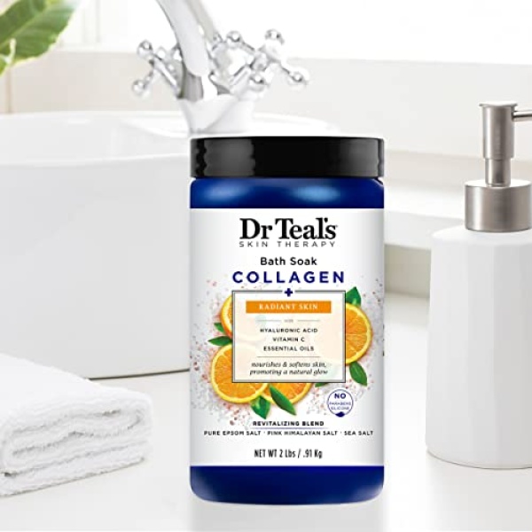 Dr Teal's Skin Therapy Epsom Salt Bath Soak Collagen + Radiant Skin - Image 6