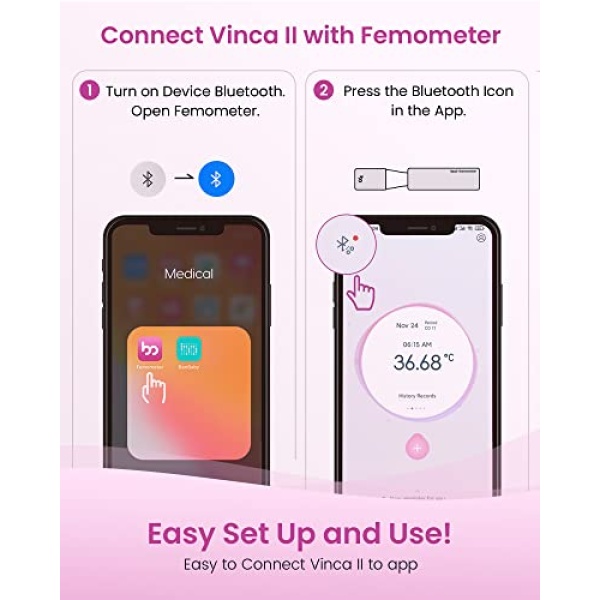Basal Body Thermometer with Bluetooth, High-Precision BBT Oral Thermometer for - Image 5