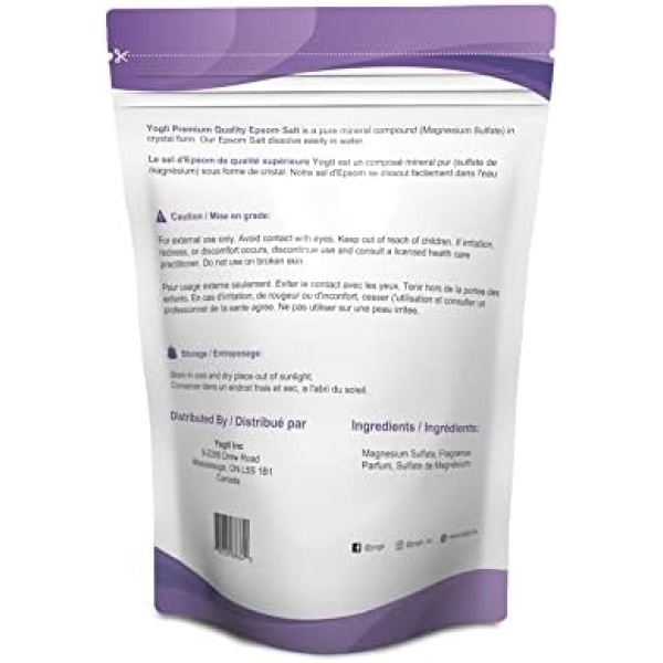 Yogti Epsom Bath Salt with Lavender Oil, 10 pound (Packaging May Vary) - Image 2