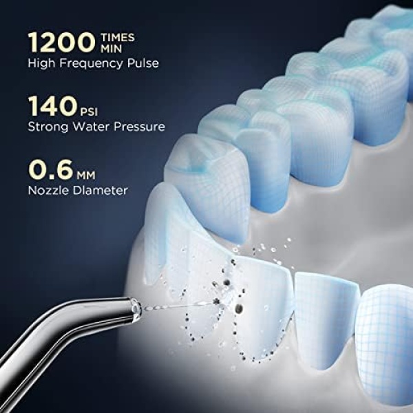 SYNHOPE Water Flosser [Mini Cordless Portable] Oral Irrigator Teeth Cleaner - Image 3