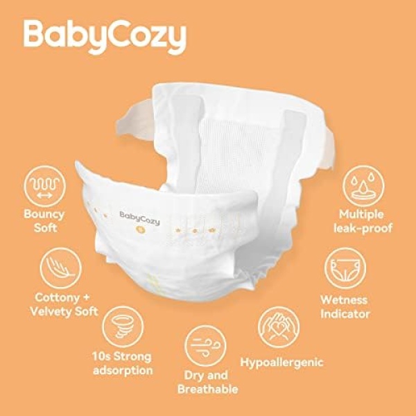 Baby Diapers Size 5 (27+lb),48 Count Babycozy Dry Disposable Diapers Bouncy Soft - Image 8