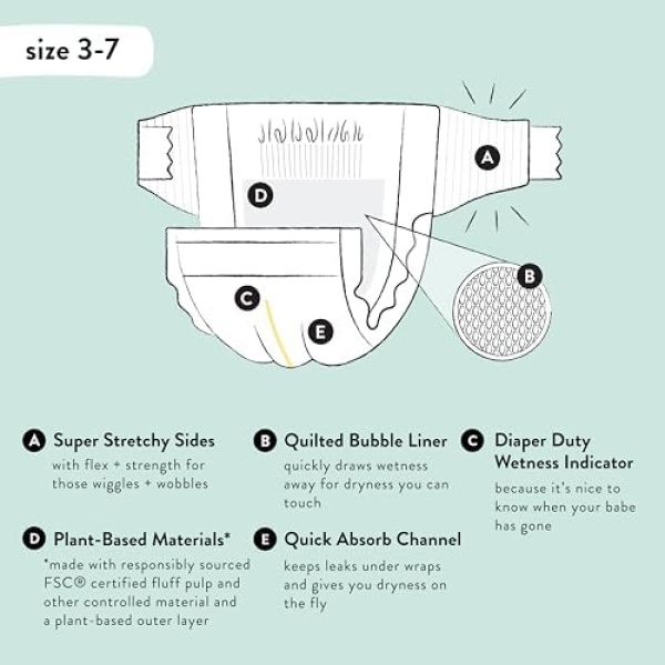 The Honest Company Clean Conscious Diapers | Plant-Based, Sustainable | Spring - Image 4