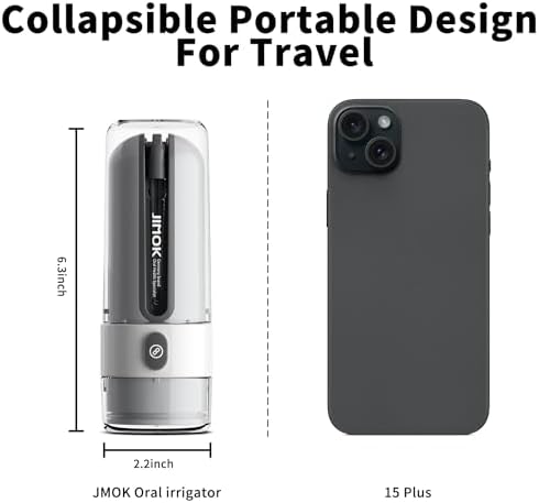 JIMOK Water Dental Flosser Cordless for Teeth Portable Oral Irrigator, 4modes - Image 8