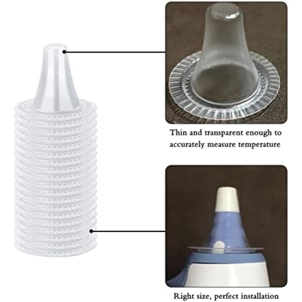 Ear Thermometer, 240 Pcs Ear Thermometer Refill Caps Lens Filters for Digital - Image 3