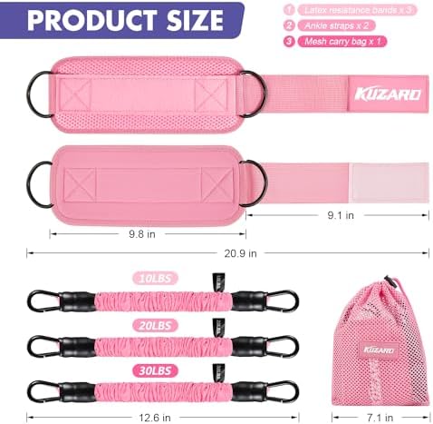 Resistance Bands Set with Ankle Straps, Glutes Workout Equipment, Ankle Bands - Image 6