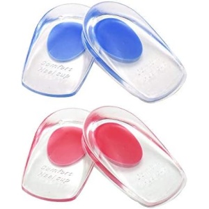 2 Pairs Gel Heel Cups, Silicone Heel Cup Pads for Plantar Fasciitis, Heel Spur &