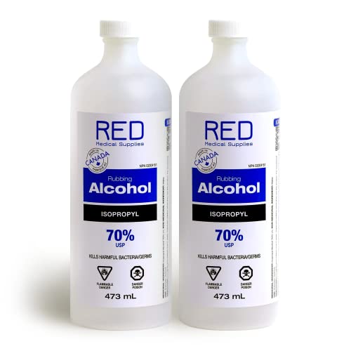2 Bottles Isopropyl Alcohol 70 Percent Sterilization Solution 473mL (IPA)