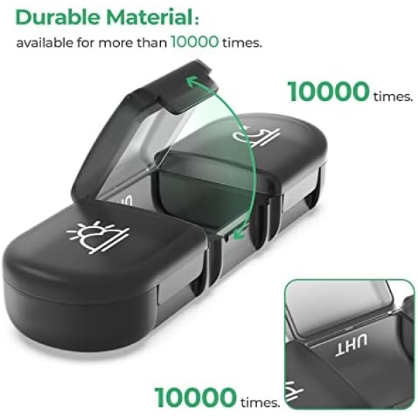 Weekly Pill Organizer 3 Times a Day, PULIV Portable Travel Pill Box 7 Day - Image 5
