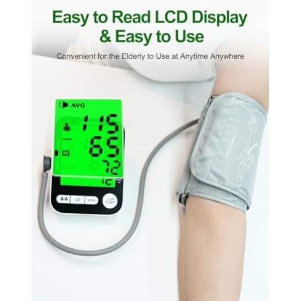 Blood Pressure Monitor, Automatic Arm Blood Pressure Monitors for Home Use, - Image 6
