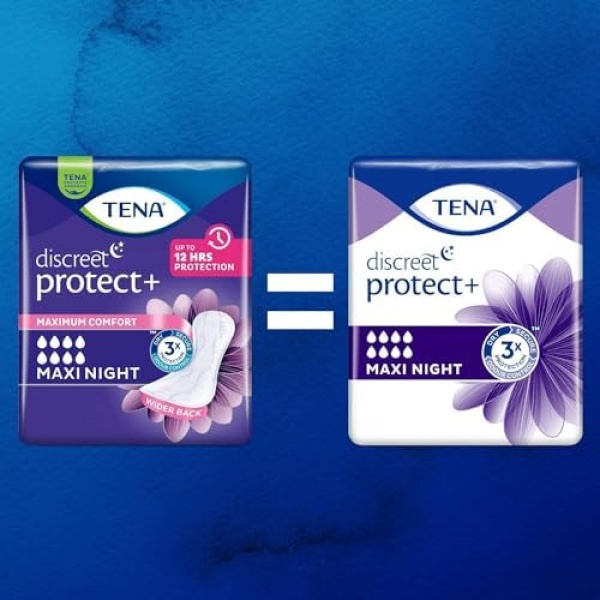 TENA Discreet Maxi Night Incontinence Pads for Heavy Bladder Weakness - Image 3