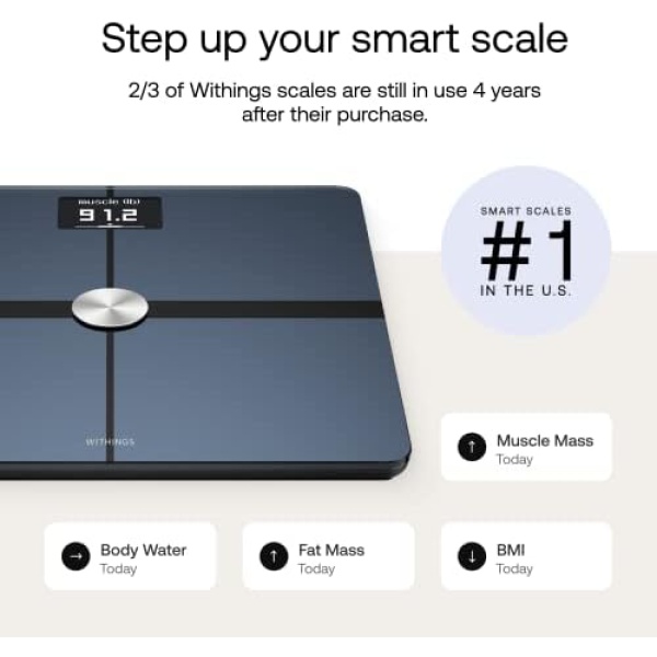 Withings Body+ Wi-Fi bathroom scale for Body Weight - Digital Scale and Smart - Image 2