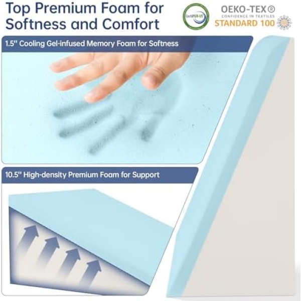 Wedge Pillow with Extra Replaceable Covers, 2024 New 12'' Bed Wedge Pillow - Image 2