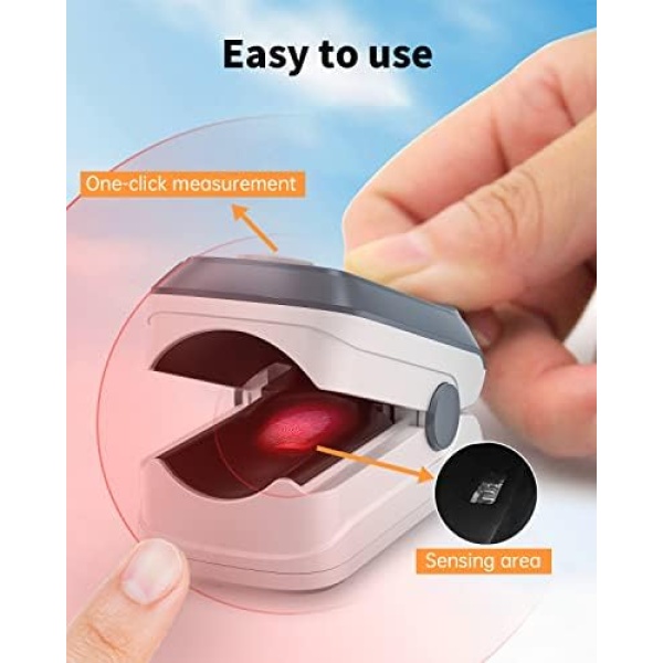 Fingertip Pulse Oximeter Blood Oxygen Saturation Monitor Pulse Ox, Heart Rate - Image 6