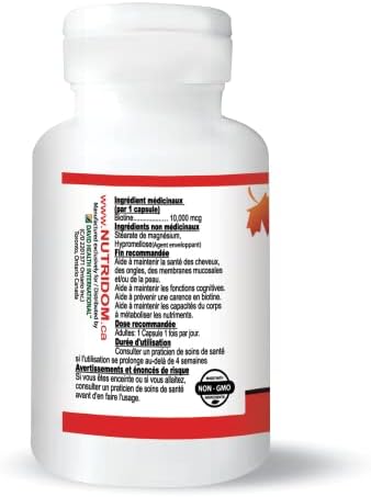 Nutridom Biotin Capsules 10000mcg for Hair Growth, B7-Vitamin Supplements - Image 3